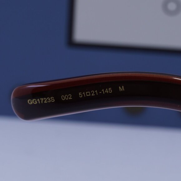 Gucci GG1723S 002 Square Sunglasses -Transparent Brown - Picture 7 of 12